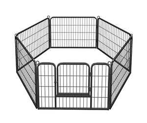 Yaheetech Parc Enclos Chien Chiot Lapin Rongeur Cage Clôture Chenil en Métal Interieur Pliable 80x60 cm