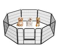 Yaheetech Parc pour Chien 8 Panneaux Enclos Chien Chiot Lapin Canard Petit Animale de Compagnie Porte Cage pour Chien 80 x 60 cm