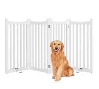 Yaheetech Parc pour Chien en Bois - 90,5 cm L × 50 cm l - 4 Panneaux - Barrière pour Chien Intérieur Enclos Chien