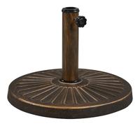 Yaheetech Pied de Parasol 10 kg Lestage pour Parasols en Résine et Fer pour Terrasse, Piscine, Patio, Jardin, Restaurant Bronze Φ44×32 cm