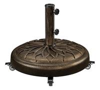 Yaheetech Pied de Parasol Rond à roulettes 24,72 kg, Base en Résine pour Mât de Ø 34mm/38mm/48mm, Jardin Plage Patio Terrasse Extérieur