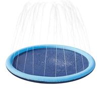 Yaheetech Piscine Chien Pliable 170 x 8,5cm Piscine d'arrosage Baignoire Pliable Jet d'eau pour Chien Portable Bain pour Chien/Chat Extérieur Intérieur Antidérapant