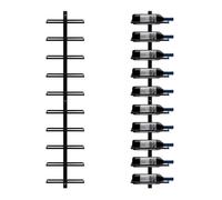 Yaheetech Porte Bouteille Mural Métalique Étagère à Vin pour 10 Bouteilles Cave Resto Maison 126cm Noir