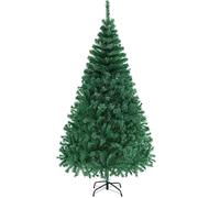 Yaheetech Sapin de Noël Artificiel 183 cm, Vert | Arbre de Noël 598 Branches en PVC avec Support Pliable en Métal, Pieds en Caoutchouc Antidérapants pour Maison, Bureau