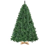 Yaheetech Sapin de Noël Artificiel avec Support en Métal et Bois en Forme X avec 903 Branches, 183 cm H Vert