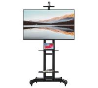 Yaheetech Support TV sur Pied Meuble TV-3 Etagères-2 Barre,Hauteur Réglable -32 à 75 Pouce écran/LCD/LED/Plasma Max VESA 600x400 mm