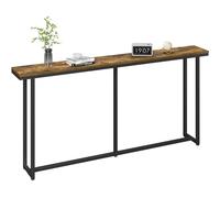 Yaheetech Table Console Fine, Meuble d'entrée en Bois, Bout de Canapé, Petite Table d'Appoint, Console Meuble pour Couloir, Salon, Style Simple, 160 cm L × 20 cm l × 81 cm H, Marron Rustique