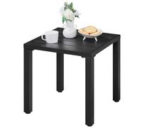 Yaheetech Table de Jardin Terrasse en Métal Table de Service Exterieur Tables Basse carrée pour Rangement Patio Bistrot Terrasse Balcon 45×45×45,5 cm H