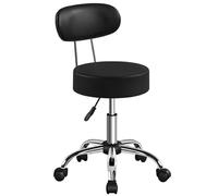 Yaheetech Tabouret de Bar réglable en Hauteur de 75,5 à 85 cm avec Assise pivotante pour Salon, Bar, Cuisine, Salle à Manger - Noir