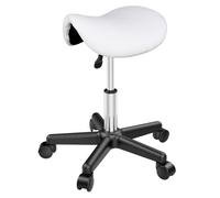 Yaheetech Tabouret de Travail Tabouret Pivotant à Roulettes Chaise pour Salon Coiffure Hauteur Réglable 45,5-60 cm