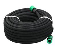 Yaheetech Tuyau d'Arrosage Extensible de Jardin 50M tuyau Micro-poreux Flexible Irrigation Goutte à Goutte Diamètre Intérieur 1.2cm Tuyau d'Infiltration PE Noir