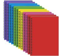 Yahenda Lot de 18 carnets à spirales lignés pour université - 21 x 14 cm - Carnet d'écriture en vrac - Carnet d'écriture en papier épais pour bureau, affaires, fournitures scolaires (couleurs