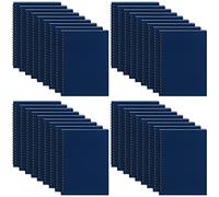 Yahenda Lot de 36 carnets à spirales lignés pour université - 21 x 14 cm - Carnet d'écriture en vrac - Carnet d'écriture en papier épais pour bureau, affaires, école (bleu foncé)