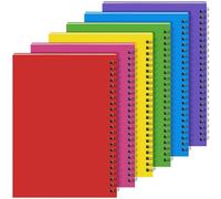 Yahenda Lot de 6 carnets à spirales lignés pour université - 21 x 14 cm - Carnet d'écriture en vrac - Carnet d'écriture en papier épais pour bureau, affaires, école (couleurs mélangées)
