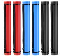 Yahenda Lot de 6 tubes extensibles de 61 cm à 101,6 cm avec sangle de rangement avec capuchons, étui de transport rond portable pour documents, plans, dessins, art (3 couleurs)