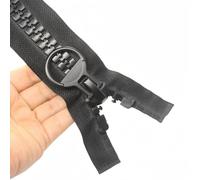 YaHoGa 200 cm #20 Super Grand Plastique Fermeture éclair Noir Fermetures Éclair pour Manteau Tente (Noir)