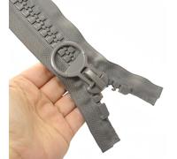 YaHoGa 200 cm #20 Super grande fermeture éclair divisible Gris Fermeture éclair pour manteau tente (Gris)