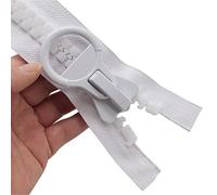YaHoGa 200 cm #20 - Super grande fermeture éclair divisible - Pour manteau, tente (blanc)