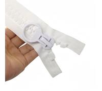 YaHoGa Fermetures éclair géantes en plastique pour couture, tentes, manteaux, manteaux, doudounes, housses de bateau, toile, très résistantes, en résine Vislon - 200 cm - Blanc