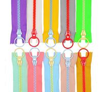 YaHoGa Lot de 10 fermetures éclair en plastique de 15 cm - 5 mm - Non séparables - 10 couleurs