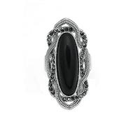 YAHOYA Bague en Opale Blanche de Style bohème de qualité supérieure Grande mosaïque Ovale plaquée Argent AAA Bagues en Cristal Gris pour Femmes Bijoux Vintage