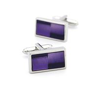 YAHOYA Boutons de Manchette en émail pour Hommes Qualité Laiton Matériau Violet Couleur Mode Rectangle Business Boutons de Manchette