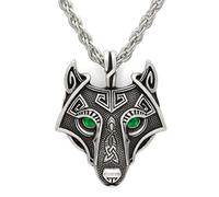 YAHOYA Classique Viking Bijoux Nordiques Mythologie Histoire Millennium Fox Pendentif Collier Mystérieux Charme Personnalité