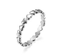 YAHOYA Dainty Titanium Steel Bijoux Titanium Steel Forever Love Heart Ring pour Femmes Filles Empilage Heart Shape Ring Bridal Wedding Gi