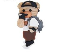 YAHOYA Femmes Broche Poupée Dessin Animé Mignon Ours Broche 3D Mode Acrylique Animal Pins Accessoires Design Sense Bijoux Rétro Badges pour Enfants