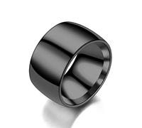 YAHOYA Large Bague pour Hommes 12mm Anneaux en Acier Titane Large Homme Brillant ' Grande Bague Bijoux Fins Bijoux Hommes Bijoux