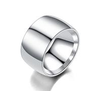 YAHOYA Large Bague pour Hommes 12mm Anneaux en Acier Titane Large Homme Brillant ' Grande Bague Bijoux Fins Bijoux Hommes Bijoux