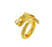 YAHOYA Luxe Vietnam Or Dragon Phoenix Anneaux Réglable Couple Amants Fiançailles Anneaux de Noces Bijoux Femmes Hommes Phoenix Bague