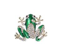 YAHOYA Mode de Luxe Femmes Strass Broche Grenouille Animal Élégant Cristal Émail Pin Broches pour Femmes Accessoires Bonnes épingles Cadeaux