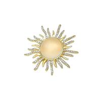 YAHOYA Mode Strass Pierre Opale Soleil Broche Pin pour Femmes Filles Élégant Animal Cristal Corsage Broches Vêtements Bijoux Cadeau