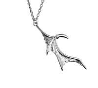 YAHOYA Nouvelle Mode Collier Aile de Chauve-Souris en Forme de cœur Collier Gothique Couple Pendentif Collier Homme et Femmes
