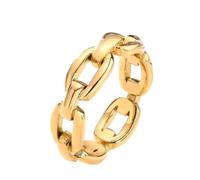 YAHOYA Pure Form Link Chain Ring Hommes Gold Color Ladies Rings for Women Fashion Jewelry Bague Femme Homme Ringen Wedding Rings