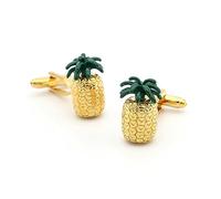 YAHOYA Série de Fruits Boutons de Manchette français Boutons de Manchette Ananas Jaune de Haute qualité Homme Femme Cocktail Party Costume Accessoires Hommes Bijoux