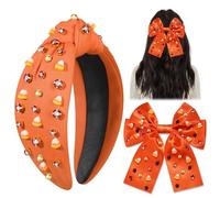 YAHPERN Accessoires d'Halloween pour femme, citrouille, fantôme, bandeau d'Halloween, bandeau effrayant, maïs bonbon, pinces à cheveux d'Halloween, accessoires de costume d'Halloween, tenues de fête,
