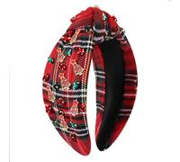 YAHPERN Bandeau de Noël pour femme avec nœud papillon et flocon de neige - Accessoires pour cheveux de Noël