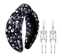 YAHPERN Bandeau d'Halloween pour femme - Accessoires d'Halloween - Fantôme effrayant, citrouille, maïs sucré, nœud sur le dessus, bandeau gothique à nœud supérieur, tenue d'Halloween, cadeaux de fête