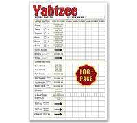 Yahtzee Game Score Sheets: 100 Pages Large Print Pad with 600+ Game Cards Score Keeper Book for Dice Games, Family Game Night, Travel, and Party Fun