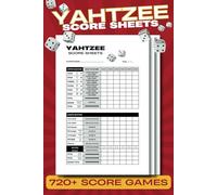Yahtzee Score Sheets: 720+ Score Games for Scorekeeping, 6x9 Large Print, BONUS score sheets, SCORE BOOK