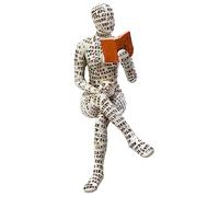 Yahu Lando Figurine de femme de lecture, statue de penseur, décoration moderne d'étagère, sculpture esthétique, décoration de chambre, décoration abstraite moderne sur étagère, table, bureau pour
