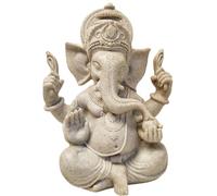 Yahu Lando Statue du dieu indien Ganesha, statue d'éléphant hindou Ganpati, sculptures de Bouddha, cadeau hindou, temple de la maison, méditation, décoration de salle de yoga, 20 cm (grès)