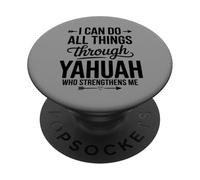Yahuah Yahusha Lion de Juda Racines hébraïques Faith Apparel PopSockets PopGrip Adhésif