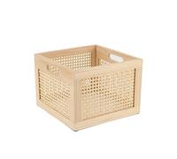 YAHUAN Panier de rangement cube en bambou tissé, Caisse Rangement (cube bambou)