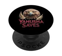 Yahusha Sauve Aigle Racines hébraïques vêtements messianiques Yahuah PopSockets PopGrip Adhésif