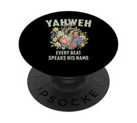 Yahweh Boho Floral Humain Cœur Anatomique juif hébreu PopSockets PopGrip Adhésif