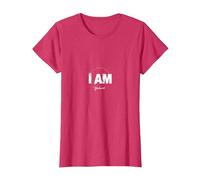 Yahweh I AM - Déclaration de Foi inspirante T-Shirt, Femme, Rouge Chiné, M