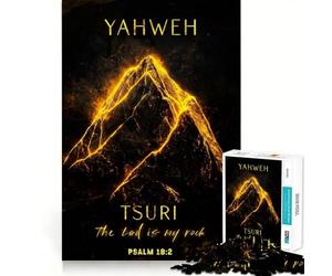 Yahweh Tsuri Mon Rocher Puzzle de 1000 pièces Entraînement cérébral ludique Pièces précises et sans Couture Passe-Temps Fascinant pour Les Moments d'oisiveté (38x52cm)